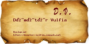 Dömötör Vulfia névjegykártya